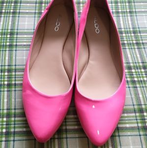 Hot Pink Aldo Pointed Toe Flats